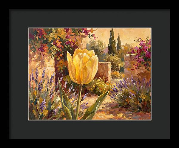 Golden Tulip In Mediterranean Garden