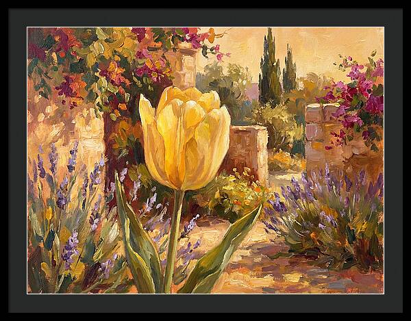 Golden Tulip In Mediterranean Garden