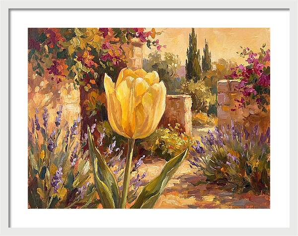 Golden Tulip In Mediterranean Garden