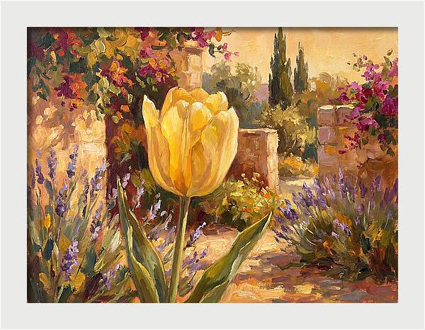 Golden Tulip In Mediterranean Garden
