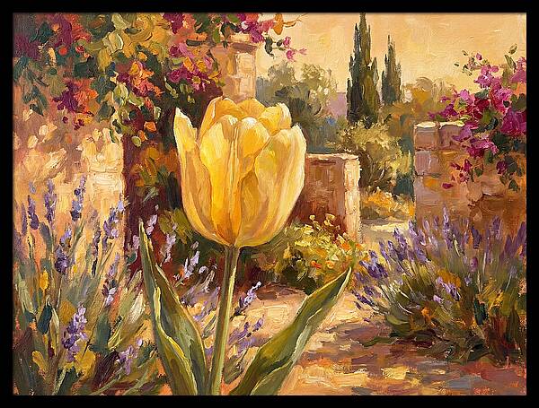 Golden Tulip In Mediterranean Garden