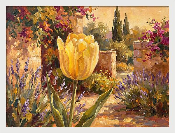 Golden Tulip In Mediterranean Garden