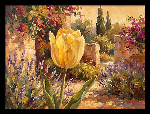 Golden Tulip In Mediterranean Garden