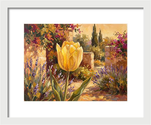 Golden Tulip In Mediterranean Garden