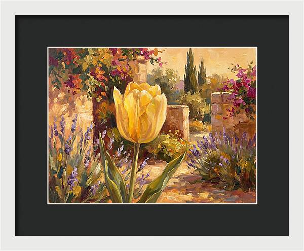 Golden Tulip In Mediterranean Garden