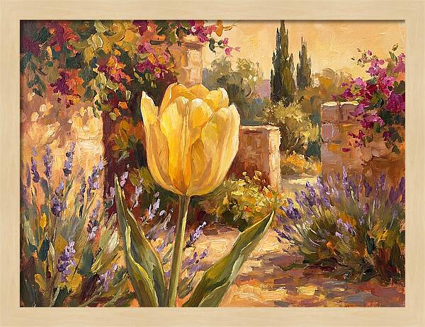 Golden Tulip In Mediterranean Garden