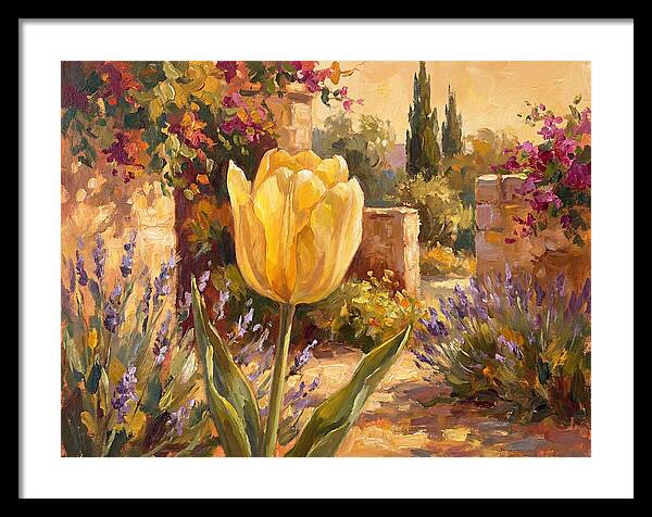 Golden Tulip In Mediterranean Garden