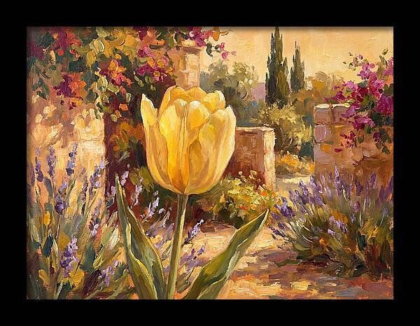 Golden Tulip In Mediterranean Garden