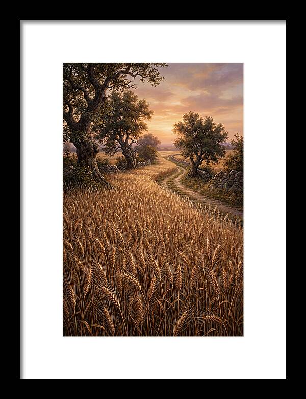 Golden Wheat Field At Sunset