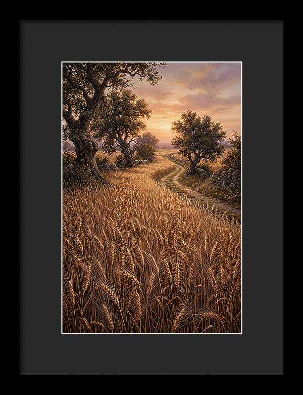 Golden Wheat Field At Sunset