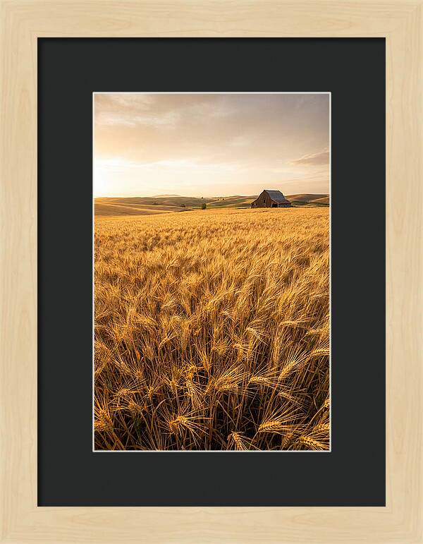 Golden Wheat Fields At Dusk