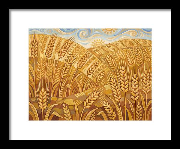 Golden Wheat Fields Under Blue Sky