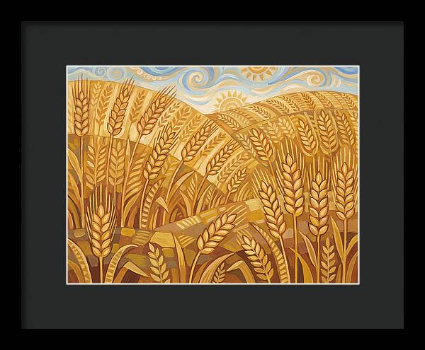 Golden Wheat Fields Under Blue Sky