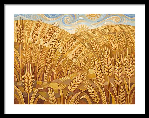 Golden Wheat Fields Under Blue Sky
