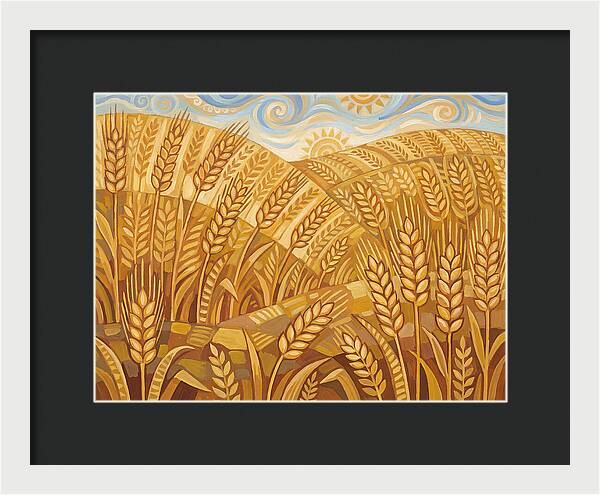 Golden Wheat Fields Under Blue Sky