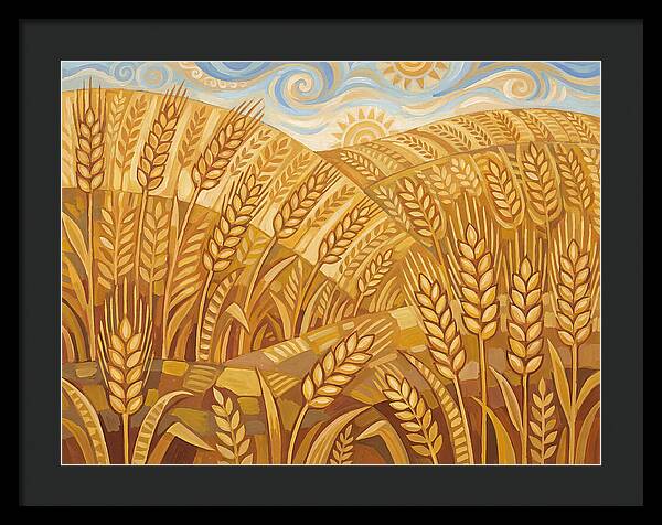 Golden Wheat Fields Under Blue Sky