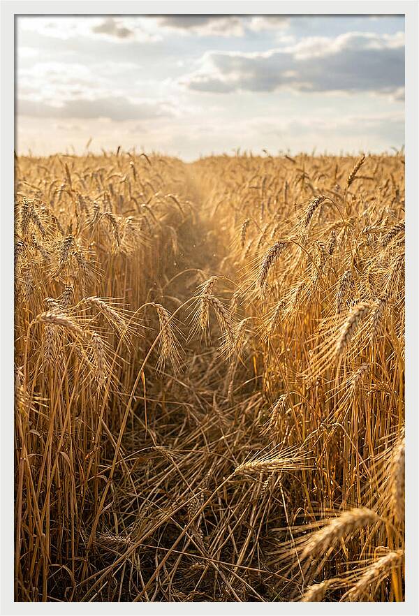 Golden Wheat Fields Under Sunlight
