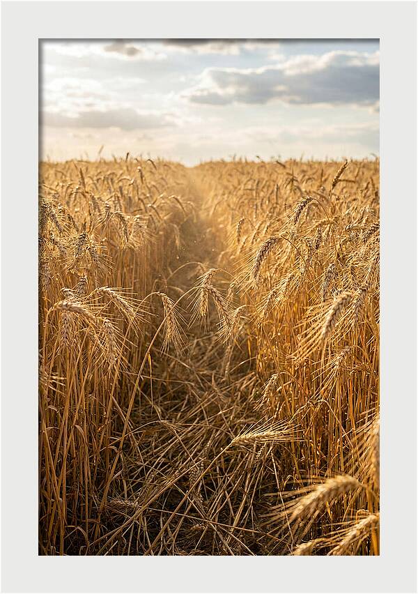 Golden Wheat Fields Under Sunlight