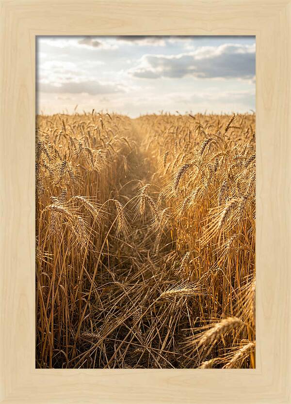 Golden Wheat Fields Under Sunlight
