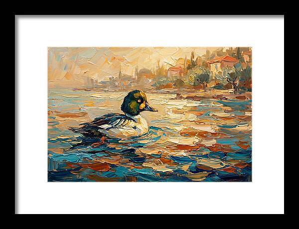 Goldeneye Duck In Mediterranean Waters