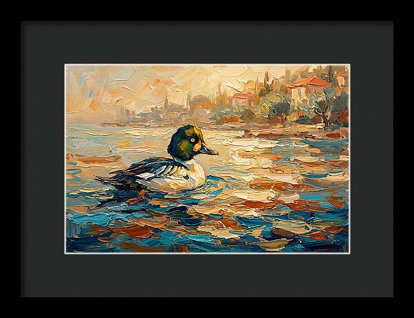 Goldeneye Duck In Mediterranean Waters