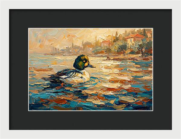 Goldeneye Duck In Mediterranean Waters