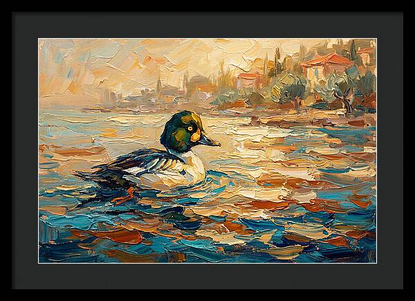 Goldeneye Duck In Mediterranean Waters