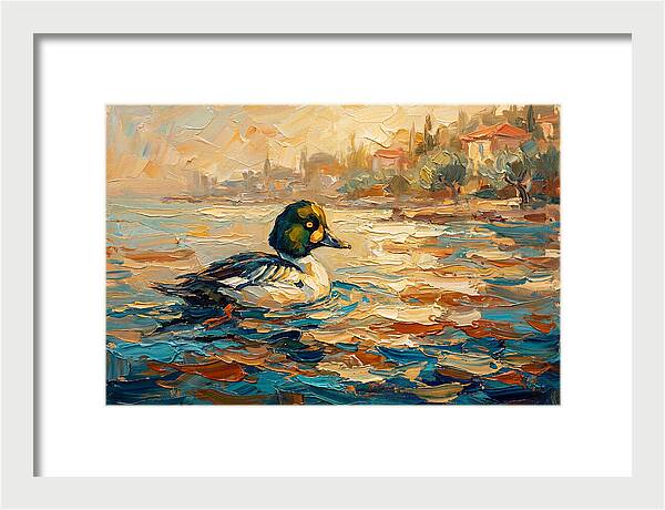 Goldeneye Duck In Mediterranean Waters