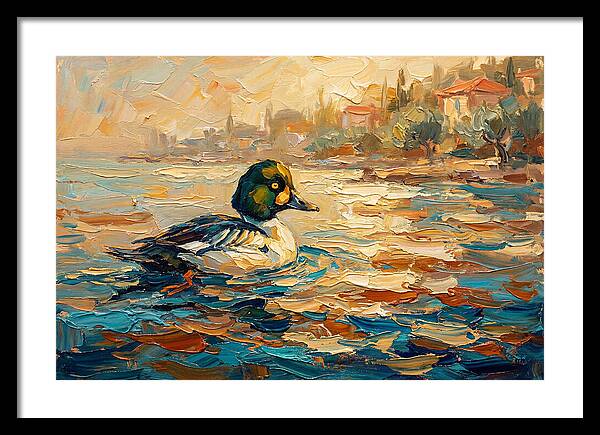 Goldeneye Duck In Mediterranean Waters