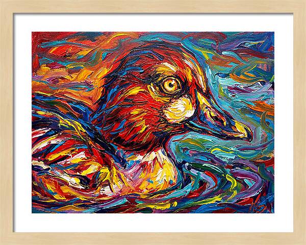 Goldeneye Duck In Vibrant Swirls