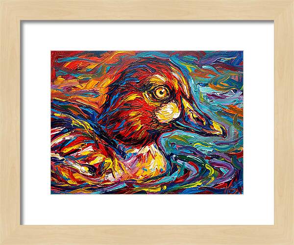 Goldeneye Duck In Vibrant Swirls