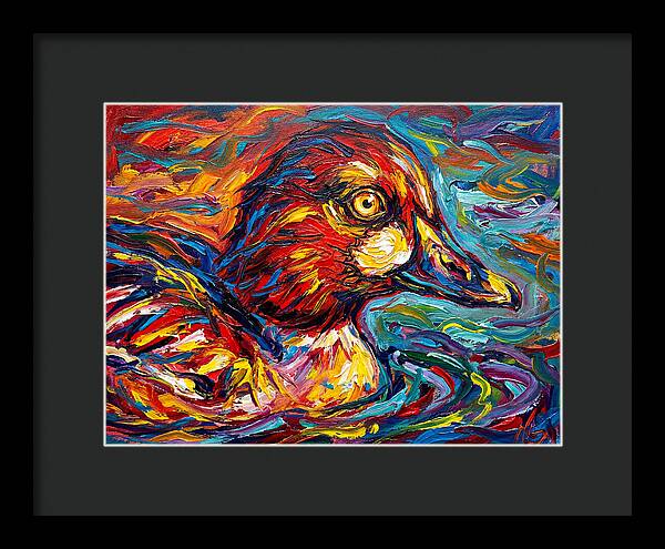 Goldeneye Duck In Vibrant Swirls