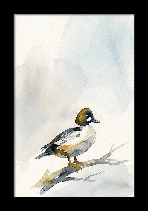 Goldeneye Duck Perched Gracefully