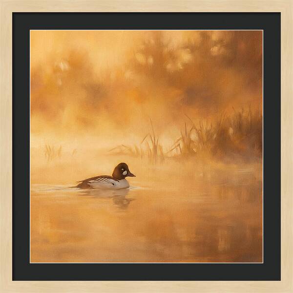 Goldeneye Gliding Through Mist