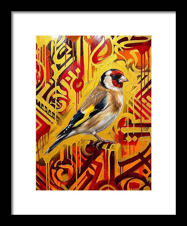 Goldfinch Against Vibrant Background