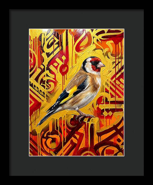Goldfinch Against Vibrant Background