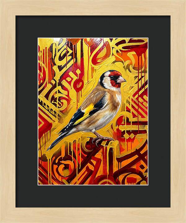 Goldfinch Against Vibrant Background