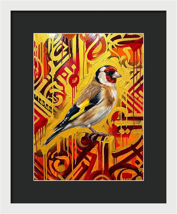 Goldfinch Against Vibrant Background