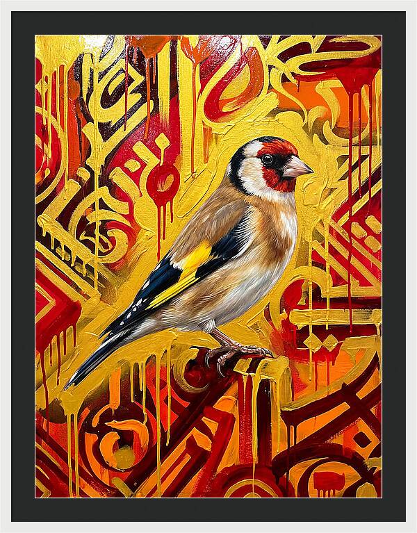 Goldfinch Against Vibrant Background