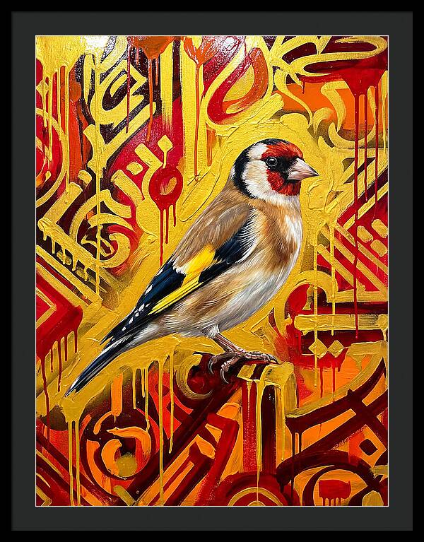 Goldfinch Against Vibrant Background