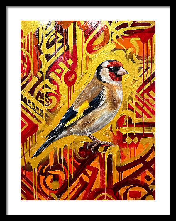 Goldfinch Against Vibrant Background
