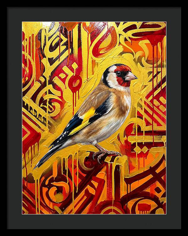 Goldfinch Against Vibrant Background
