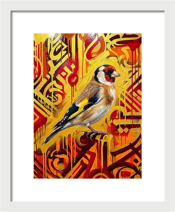 Goldfinch Against Vibrant Background