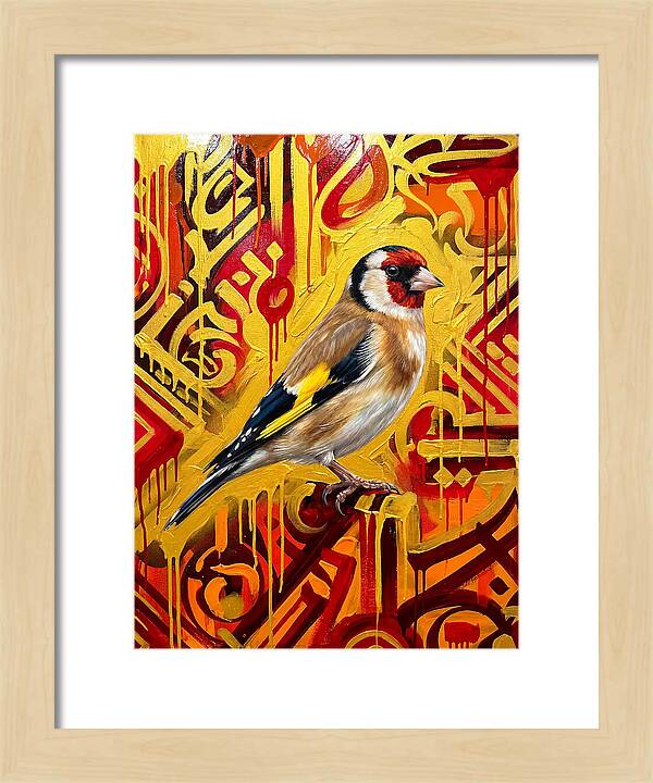 Goldfinch Against Vibrant Background