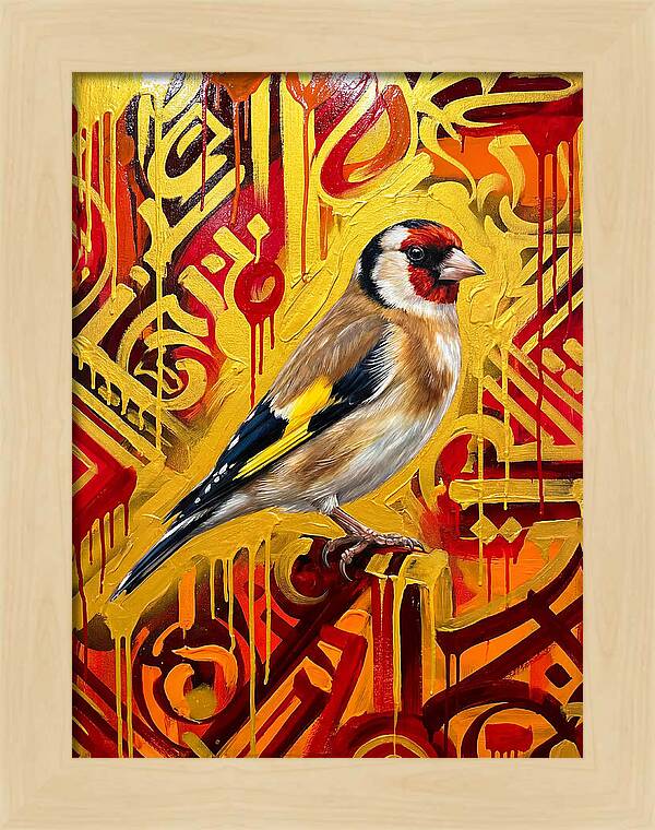 Goldfinch Against Vibrant Background
