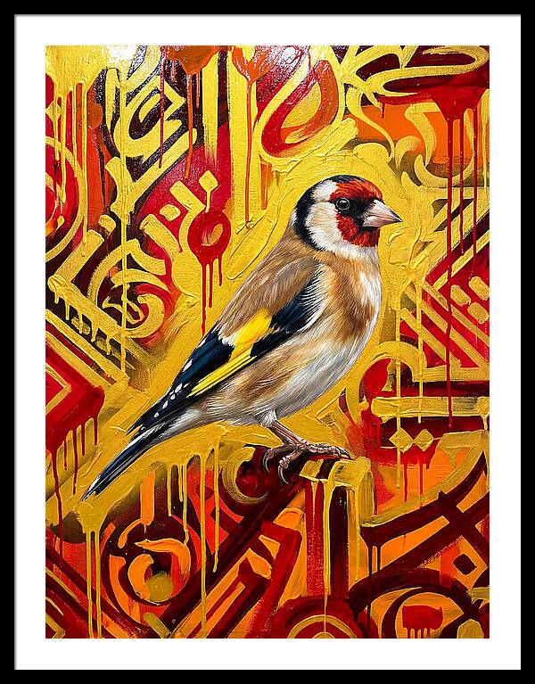 Goldfinch Against Vibrant Background