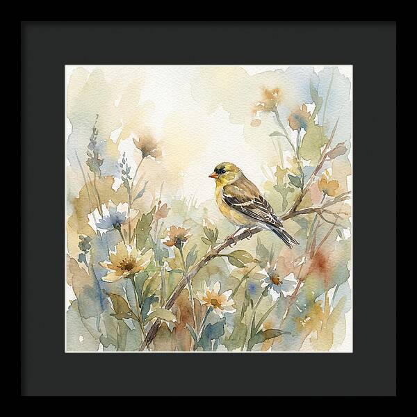 Goldfinch Among Blossoms