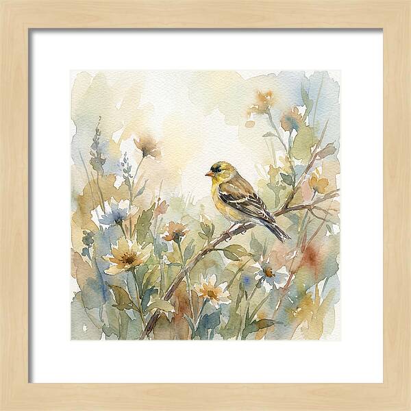 Goldfinch Among Blossoms