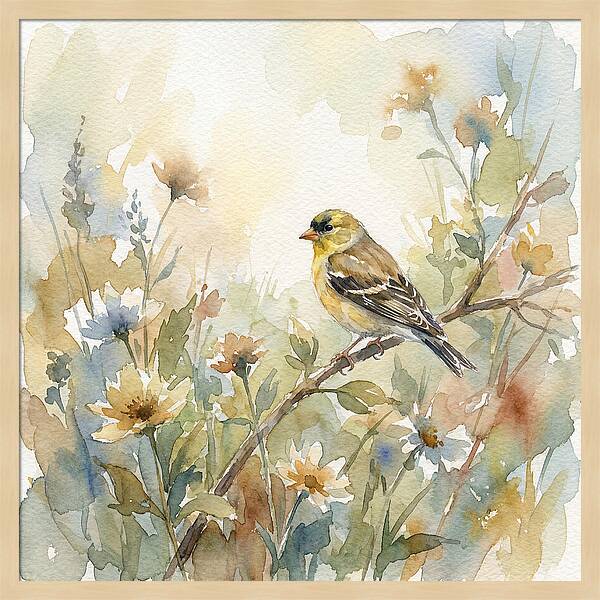 Goldfinch Among Blossoms