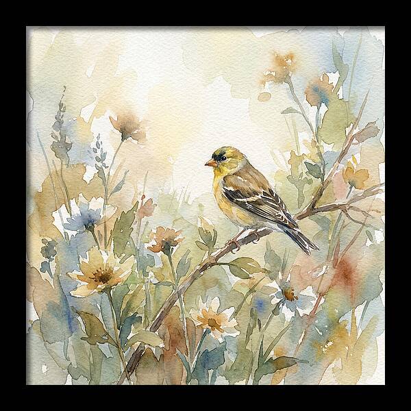 Goldfinch Among Blossoms